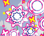 Colorful flowers card brush design